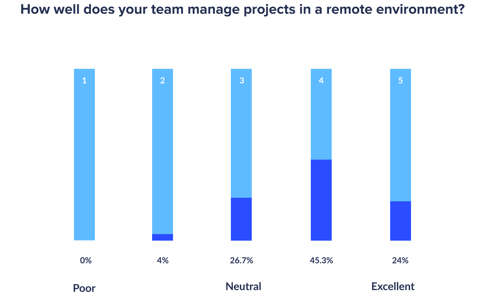 how well teams manage projects remotely