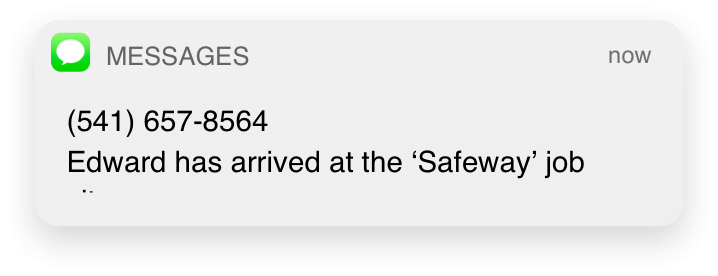 SMS notification