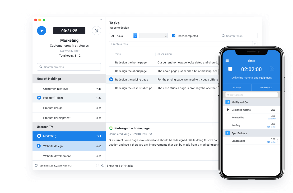 Hubstaff employee time tracking